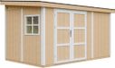 Timbela M939-HARVEST HONEY - LP SmartSide Tuinhuis op houtbasis - 8,68 m² - 248x412xH231 cm - met vloer en verf