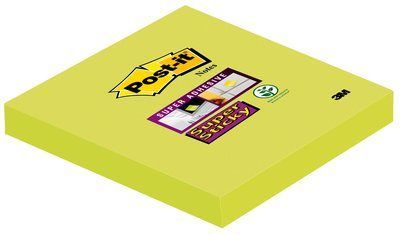 Post-it Super Sticky Notes - Square - Lime - 76x76mm - 90 Sheets