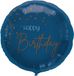 Folat Folieballon Elegant True Blue 45cm BlauwGoud