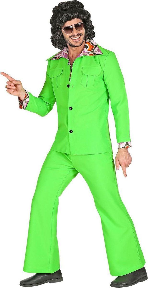 Widmann Hippie Kostuum | Blitse Kikker Jaren 70 | Man | Medium | Carnaval