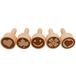 Set van 5 deegstempels. Houten stempel, kinderstempel, koekjesstempel, gebakstempel, bakstempel, pottenbakkersstempel, stempelset van hout met geluksmotieven, Made in EU, afmetingen van een stempel: L
