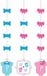 Merkloos Babyshower 3x stuks Babyshower gender reveal hangdecoraties 17.5 cm - Geslacht baby onthullen - Feestartikelen/versiering