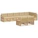 vidaXL Bankset voor buiten, 8-delig, wit en beige, polyester