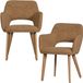 WOOOD Murat Eetkamerstoelen Houten Naturel Poot - Geel - Set van 2