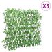 vidaXL - Kunstplant - klimop - op - latwerk - 5 - st - uittrekbaar - 180x60 - cm - groen