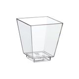 Papstar 50 coupelles à finger food, polystyrène, carré, transparent, 0,05 L