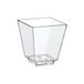 Papstar 50 coupelles à finger food, polystyrène, carré, transparent, 0,05 L