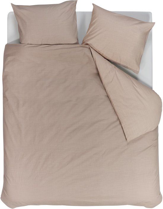 vtwonen Cozy Slub dekbedovertrek - Lits-Jumeaux - 240 x 220 cm - Zachtroze