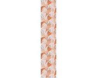 Ambiance Sticker Voorgelijmd vliesbehang - MODERNE KUNST ORANJE MONSTERA BLADEREN - 1 rol van 300x60cm