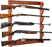 Vevor Porte-armes en bois pour le stockage d'armes, 5 fusils, 84 cm de haut