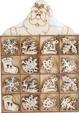 Bellatio decorations 48x stuks houten kersthangers figuurtjes 17 x 25 cm kerstornamenten - Houten ornamenten kerstversiering