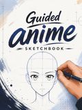 Guided anime sketchbook: Male & Female Face Guidelines on Every Page for Beginners