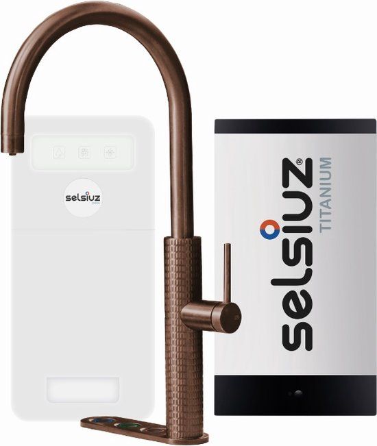 Selsiuz kranen Selsiuz by Gessi 5 in 1 Copper / Koper 350383 - TITANIUM Single boiler en Cooler