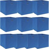 vidaXL Opbergboxen - 10 stuks - 32x32x32 cm - Blauw