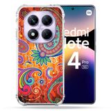 Cokitec Versterkte hoes voor Xiaomi Redmi Note 14 Pro 5G Psychedelic bloem