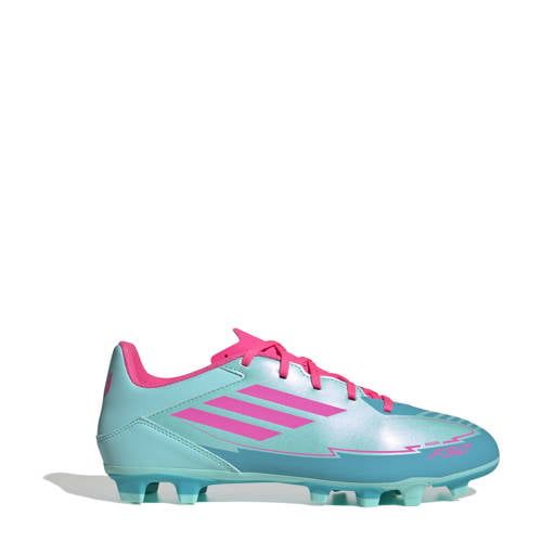 adidas Performance F50 Club Messi FG/MG Senior voetbalschoenen aqua/fuchsia