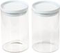 Kesper - Set van twee glazen voorraaddozen, 10 x 15 cm, 800 ml - blauw