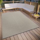 Hanse Home Pure Tapijt voor binnen en buiten, weerbestendig, modern patroon, waterdicht, robuust buitentapijt, plat weefsel voor tuin, balkon, terras, woonkamer, beige, 76 x 150 cm