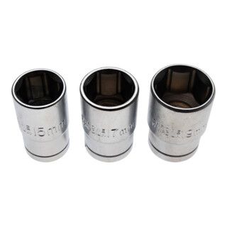 BGS DIY Socket Set 12.5mm (1/2 inch) SW 15 - 17 - 19mm 3-piece