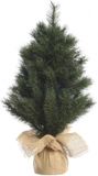 Everlands Kaemingk B.V. Groene kunst kerstboom 45 cm met jute zak/kluit