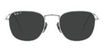 Ray-ban Frank Lunettes de soleil Homme Argent Géométrique Gris 51mm Polarisé