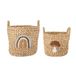 Bloomingville MINI Mand Agnes Regenboog en paddenstoel, Set van 2 stuks - Veelkleurig