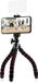 MOJOGEAR Flexibel statief met schuimrubber poten — Geschikt voor Smartphone / Compactcamera / Action cam — Tot 26 cm hoog — Met statiefhouder voor smartphones tot 9,5 cm breed — Zwart/Rood