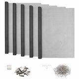 vidaXL Lichtschachtdeksel met clips 5 stuks 70 x 190 cm Glasvezel Grijs