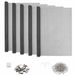 vidaXL Lichtschachtdeksel met clips 5 stuks 70 x 190 cm Glasvezel Grijs