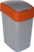 Markenlos Afvalbak 50 liter met flip-deksel - Zwart/Rood