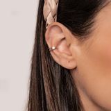 Hey Happiness Vonk Zirkonia – Oorklem Dames – Earcuff 925 Sterling Zilver 18K Verguld – Delicaat & Klein – Roségoud