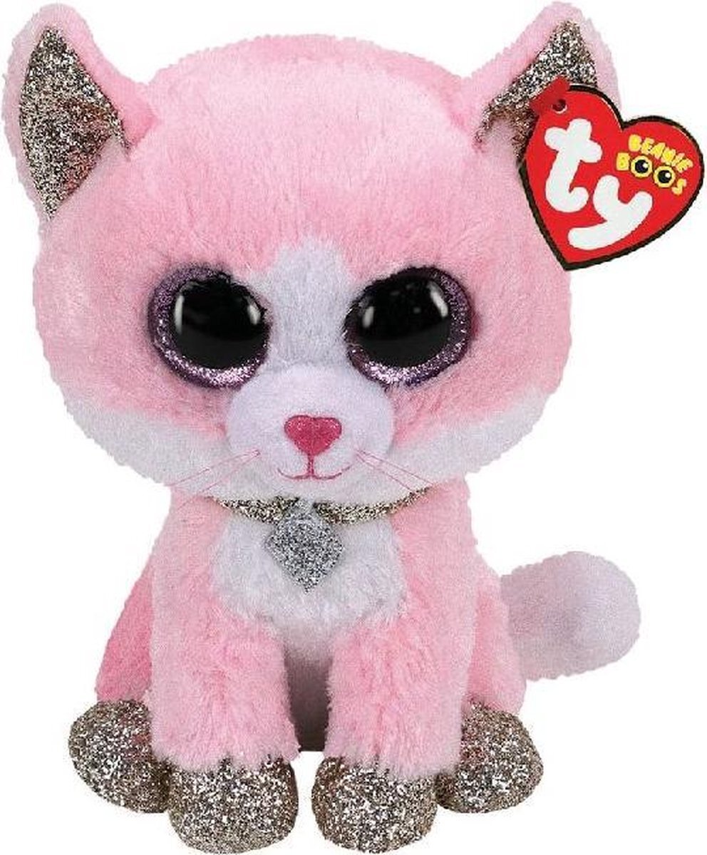 TY Beanie Boo's Fiona Pink Cat 15cm