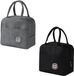 Lunchtas - Kleine Draagbare Thermotas - Voor Werk, School en Picknicks - Gris et Noir