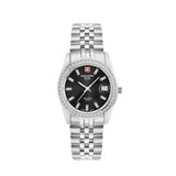 Swiss Alpine Military 7714.7237 Montre femme noir acier quartz