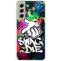 Samsung Galaxy S21 FE Swag or die bedrukt siliconen hoesje