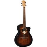 LAG Guitars Tramontane 70 T70ACE Noir et Brun Guitare acoustique-électrique Western