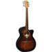 LAG Guitars Tramontane 70 T70ACE Noir et Brun Guitare acoustique-électrique Western