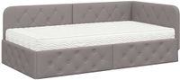 vidaXL Hoek Bed Frame Taupe Stof 90 x 200 cm