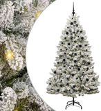 vidaXL Kunstkerstboom 210 cm 300 LED's Warmwit PVC en Staal