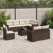Maison Exclusive - Ensemble de jardin, 9 pièces, avec coussins, marron, en polyrotin