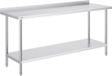 VEVOR table de travail en Inox table de cuisine professionnelle 610x1829x914mm argent