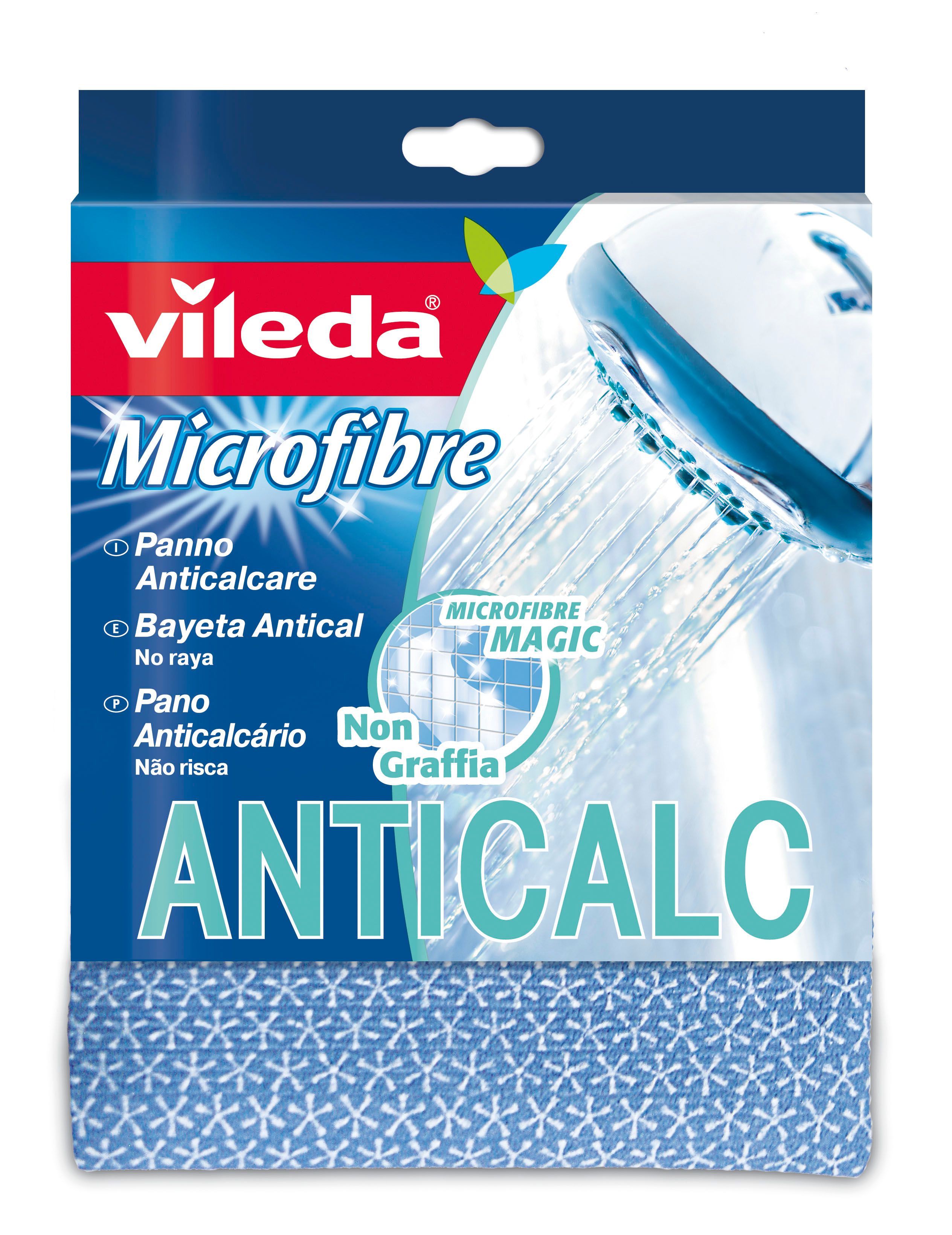 Vileda 141714 Microvezel Schoonmaakdoeken - Wit/Blauw