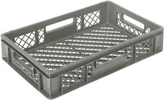 Euronorm Kunststof Krat - 60x40 cm - Geperforeerd - 120 mm - Stapelbaar
