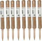 Pro garden plantenstok kokos - 8 stuks - eucalyptus hout - 4,5 x 50 cm