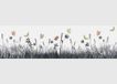 AG Design Grassilhouette Zelfklevende rand, keuken, woonkamer, muursticker, meerkleurig, 500 x 13,8 cm, AWB 8274