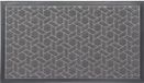 Luance Tapis de porte Cubique - polyester - gris - 43 x 75 cm - tapis de porte intérieur