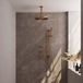 Brauer Copper Carving Thermostatische Regendoucheset Inbouw - Hoofddouche 30 cm - Handdouche Staaf - Doucheslang - Geintegreerde Glijstang