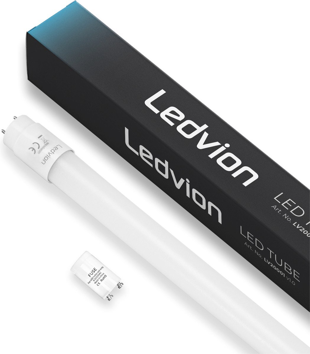 LEDVION LED TL Buis 60CM - 7W - 4000K - 1120 Lumen - High Efficiency - 10 pack