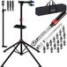 MONZANA® Werkplaatsstandaard voor fiets, opvouwbaar, 30/50 kg, momentsleutel, 1/4 inch, 1-25 Nm, 18 stuks, opbergtas, reparatievoet voor elektrische fiets, mountainbike, houder