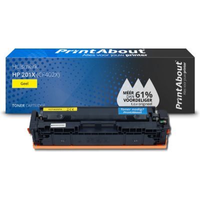 PrintAbout Huismerk HP 201X (CF402X) Toner Geel Hoge capaciteit
